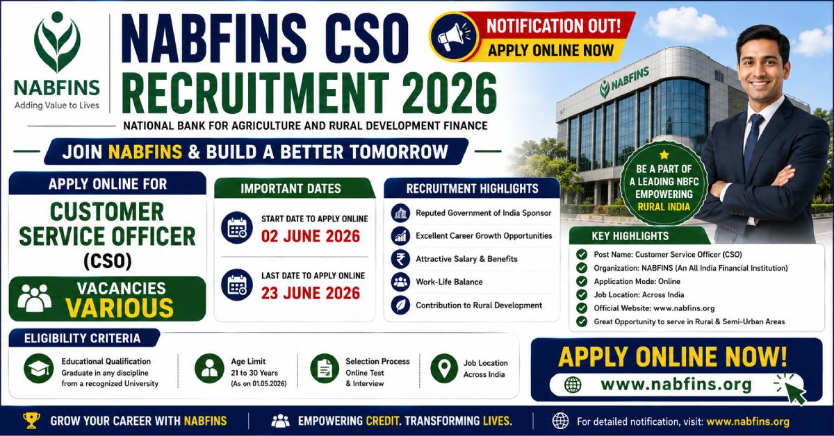 NABFINS CSO Recruitment 2026
